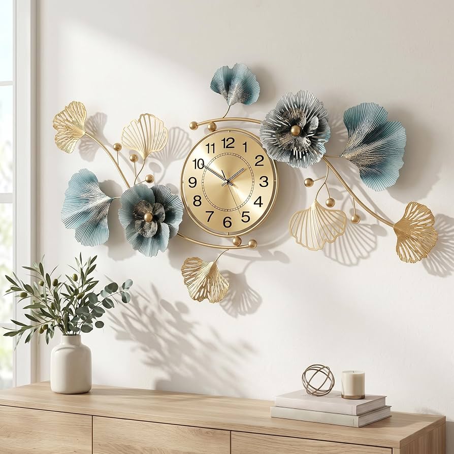 Wall Clock Silent Non-Ticking — Modern